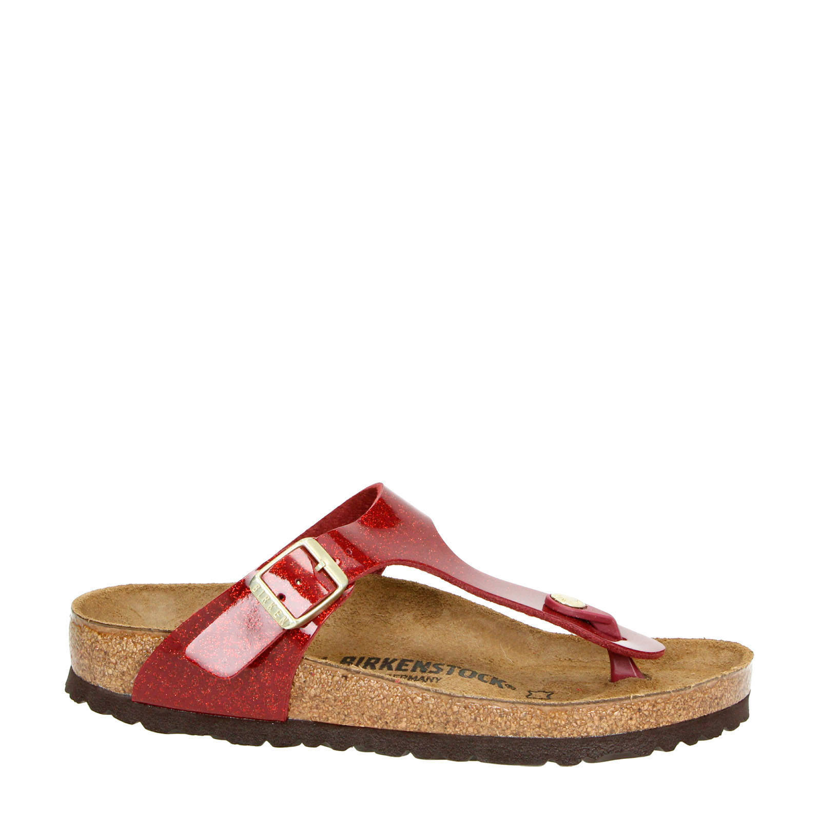 Birkenstock Gizeh teenslippers donkerrood | wehkamp
