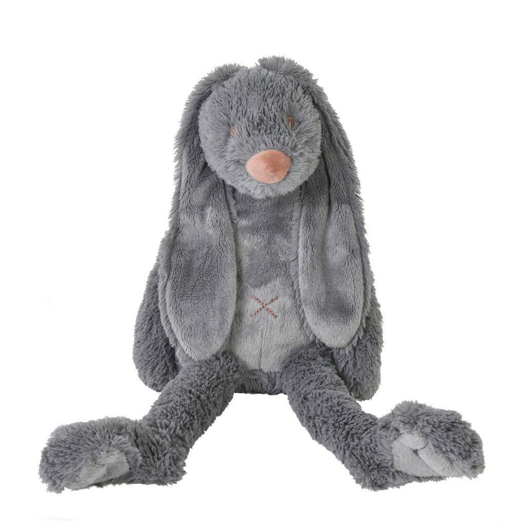 Happy Horse donkergrijze Rabbit Richie knuffel 58 cm