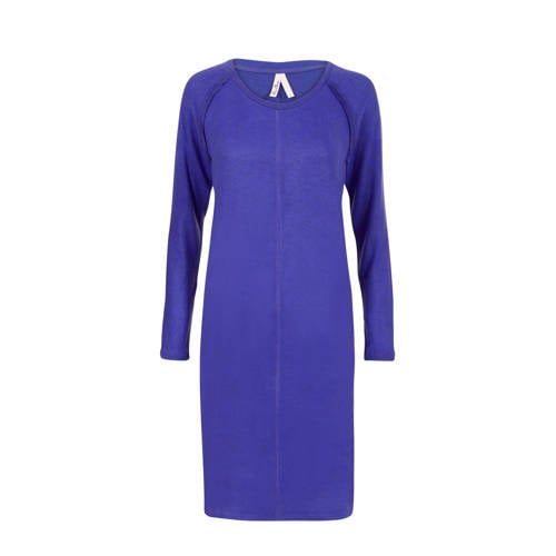 Miss Etam Regulier Gebreide Jurk Blauw miss etam kopen in de aanbieding