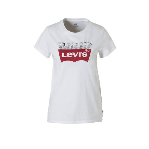 Levis T Shirt Met Logo Opdruk Snoopy levis kopen in de aanbieding Levis T Shirt Met Logo Opdruk Snoopy levis kopen in de aanbieding