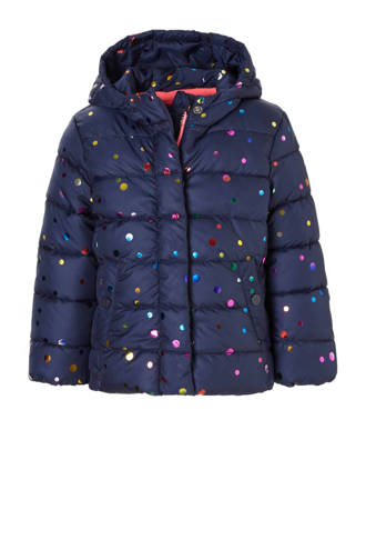 Palomino winterjas met metallic stippen blauw