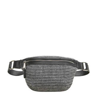 pied de poule heuptas zwart/wit