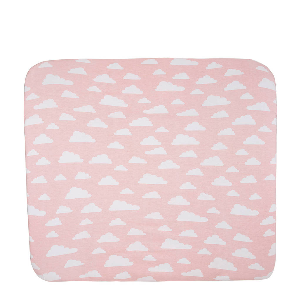 Meyco Little Clouds aankleedkussenhoes 85x75 cm lichtroze, Lichtroze