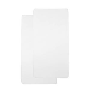 katoenen jersey hoeslaken kinderbed 70x140/150 cm - wit (set van 2)