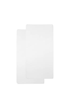 katoenen jersey hoeslaken kinderbed 70x140/150 cm - wit (set van 2)
