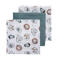 Meyco hydrofiele swaddles 120x120 cm (set van 3) animal/uni