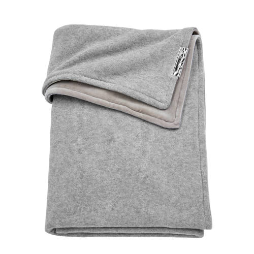 Meyco Knit Basic Wiegdeken Met Velours 75X100 Cm Grijs meyco kopen in de aanbieding Meyco Knit Basic Wiegdeken Met Velours 75X100 Cm Grijs meyco kopen in de aanbieding