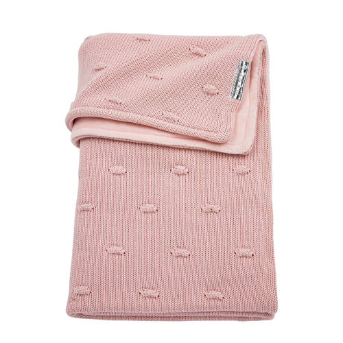 Meyco Silverline Wiegdeken Knots Roze 75X100 meyco kopen in de aanbieding