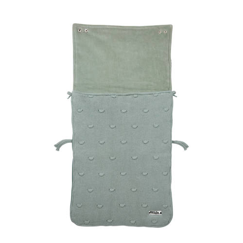 Meyco Silverline Knots voetenzak groep 0 stone green afbeelding