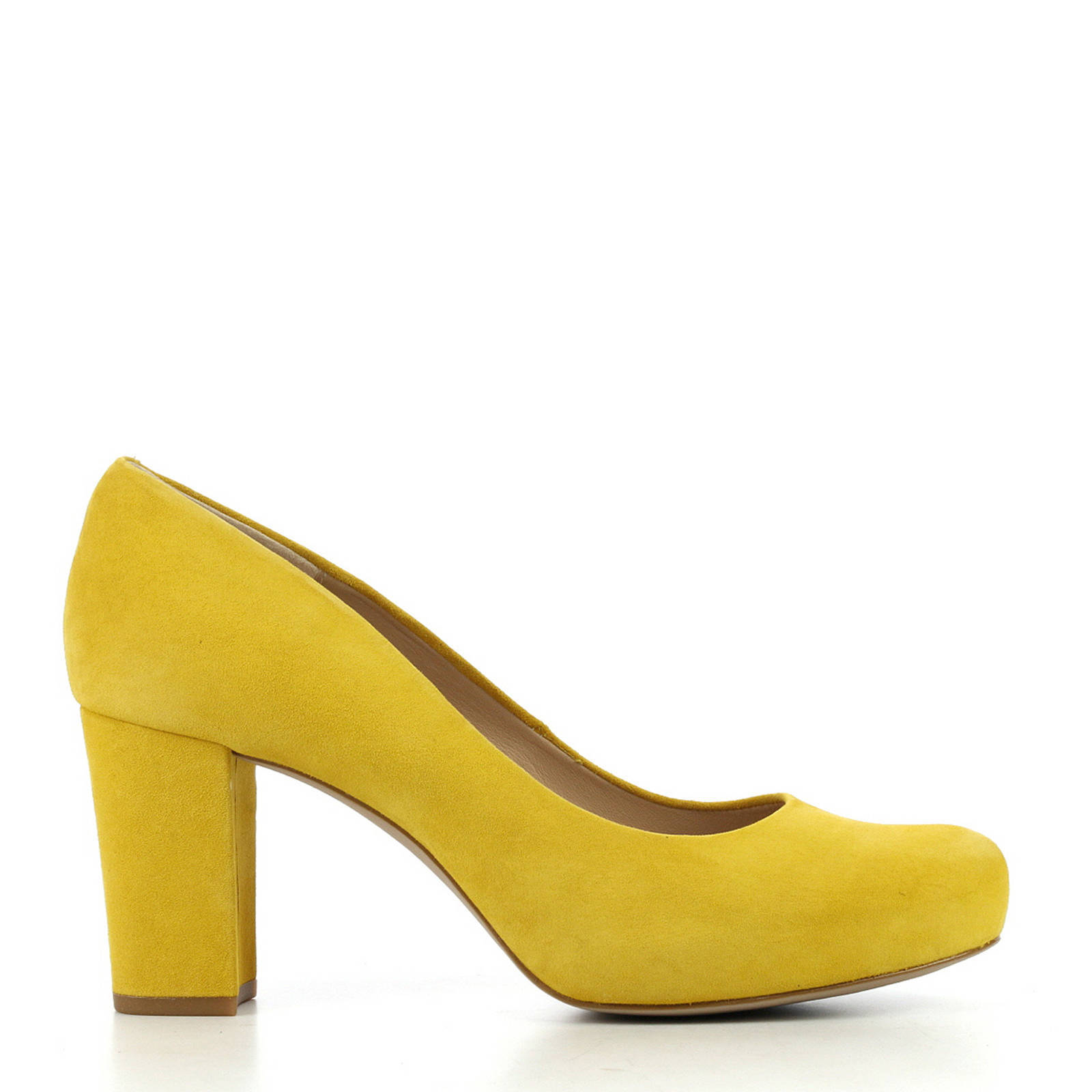 Unisa suède pumps geel | wehkamp
