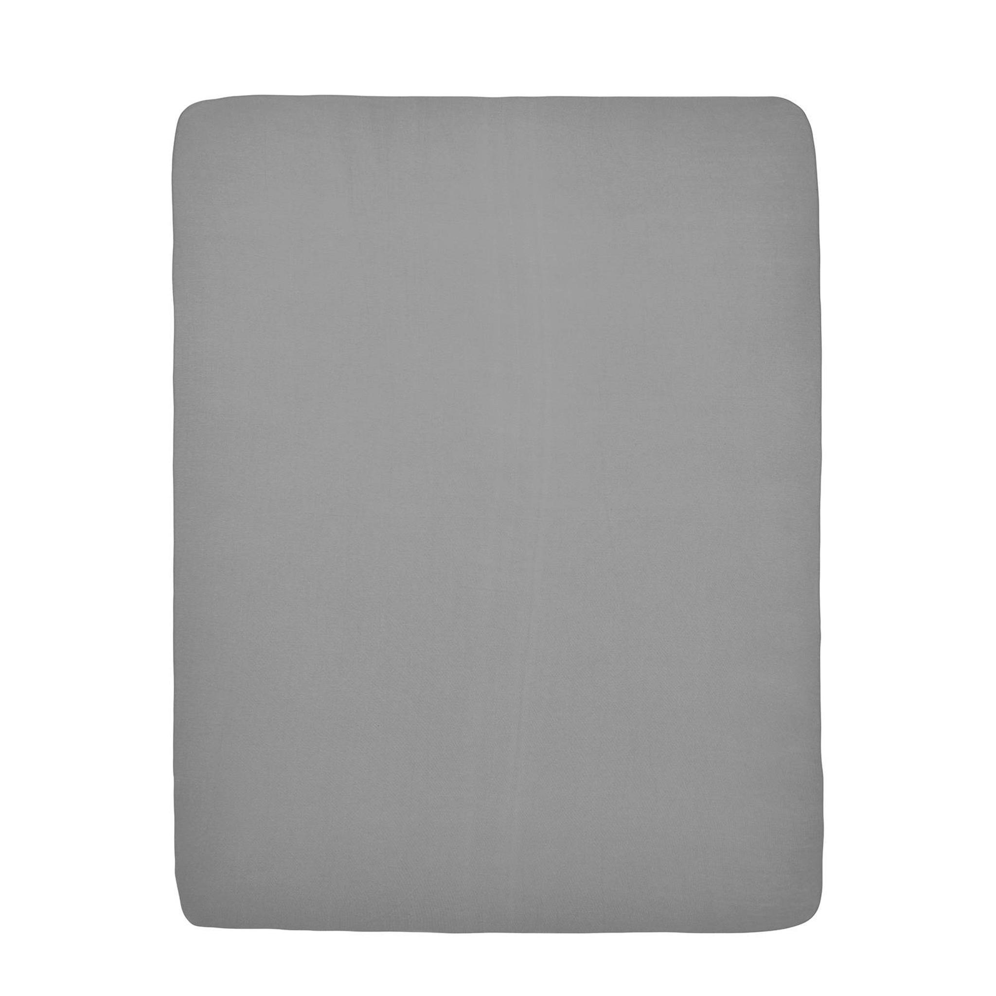 Meyco hoeslaken boxmatras 75x95 cm grijs