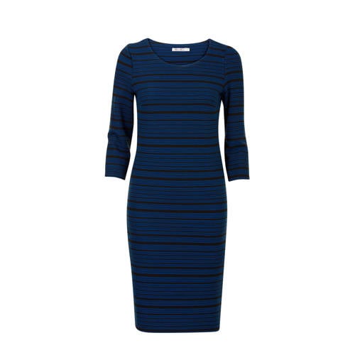 Miss Etam Regulier Gestreepte Jurk Blauw miss etam kopen in de aanbieding
