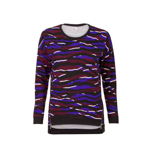 Miss Etam Regulier T Shirt Met Print Blauw miss etam kopen in de aanbieding