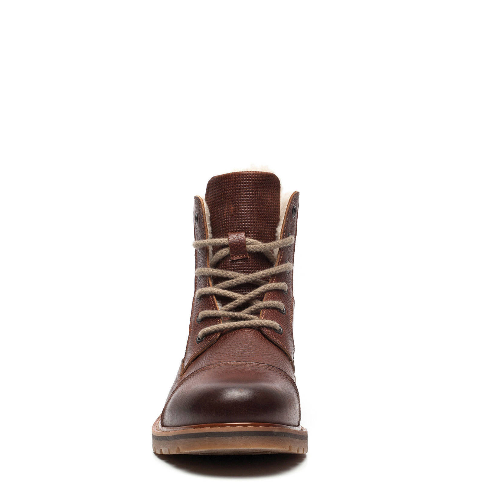 Scapino TwoDay hoge warm gevoerde leren veterboots bruin TwoDay hoge warm gevoerde leren veterboots bruin (heren