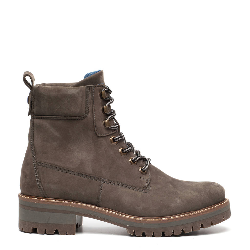 Leren Scapino Nubuck Veterboots Twoday Grijs YYEqF18