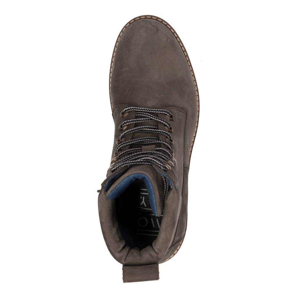 Leren Scapino Nubuck Veterboots Twoday Grijs YYEqF18