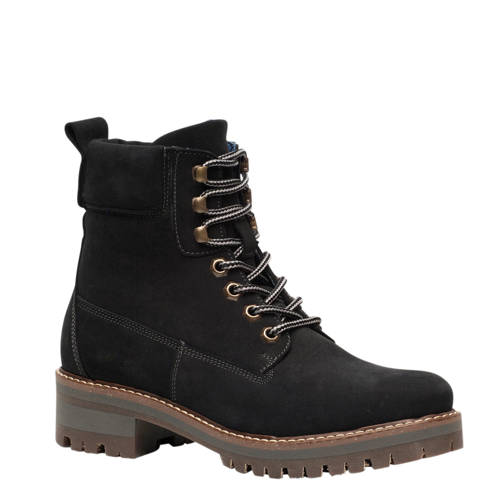 Scapino Twoday Nubuck Leren Veterboots Zwart scapino kopen in de aanbieding