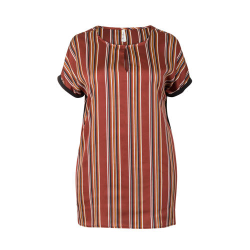 Miss Etam Plus Tuniek Met Strepen Rood miss etam kopen in de aanbieding