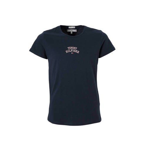 Tommy Hilfiger T Shirt Met Kleine Logoprint Donkerblauw tommy hilfiger kopen in de aanbieding