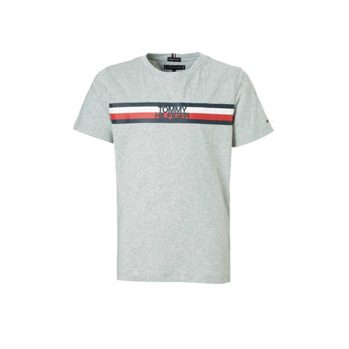 Tommy Hilfiger T Shirt Met Printopdruk Grijs Melange tommy hilfiger kopen in de aanbieding