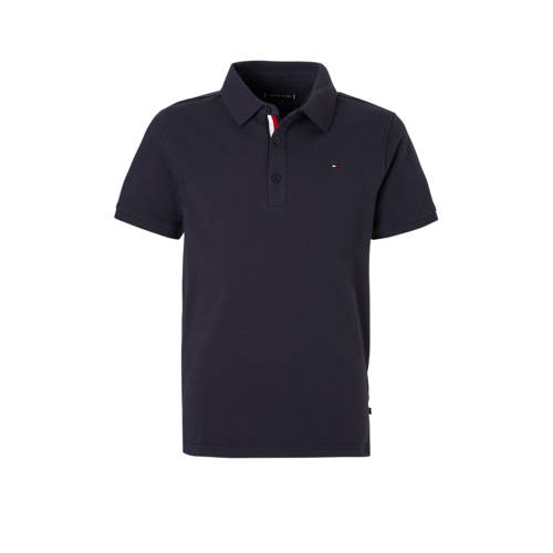 Tommy Hilfiger Pique Polo Donkerblauw tommy hilfiger kopen in de aanbieding