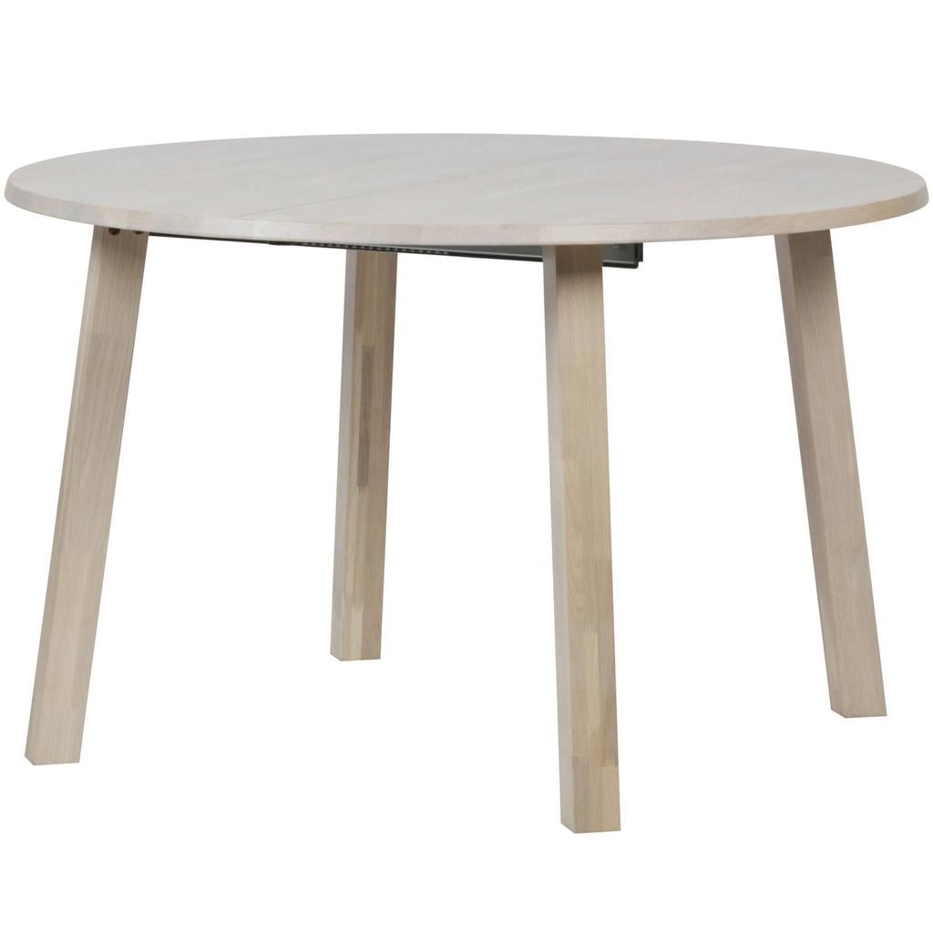 WOOOD Janne Uitschuifbare Eettafel Rond 120Ø cm - Eiken - Dakargrau