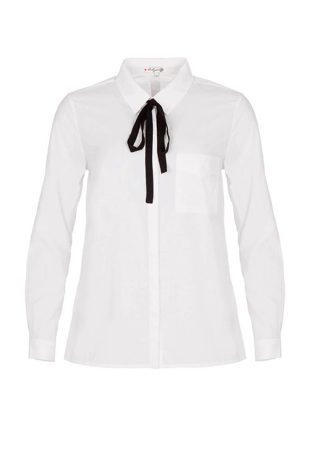 Gelach kern Integreren La Ligna blouse met strik wit | wehkamp