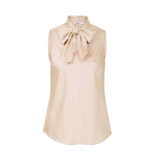 Steps Satijnen Top Met Strik Beige steps kopen in de aanbieding