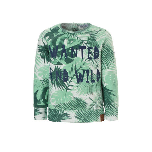 Dirkje Sweater Met Bladeren En Tekst Groen dirkje kopen in de aanbieding