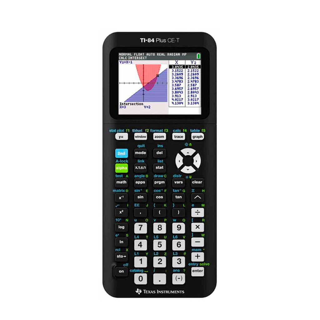 Texas Instruments TI-84 Plus CE-T grafische rekenmachine, Zwart