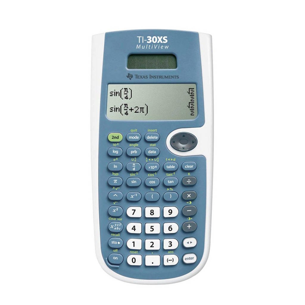 Texas Instruments TI-30X Solar Multiview rekenmachine, Blauw