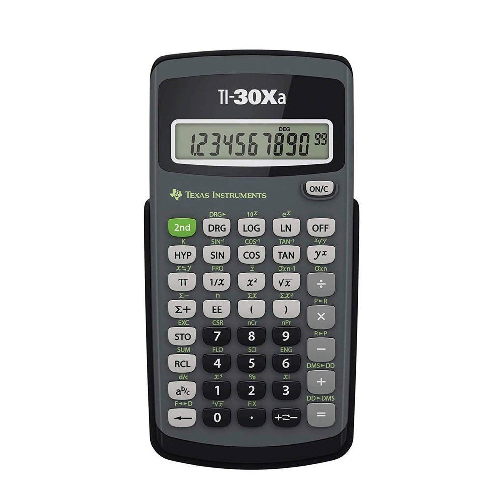 Texas Instruments TI 30XA rekenmachine, Grijs