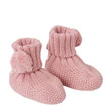 gebreide slofjes Barley roze