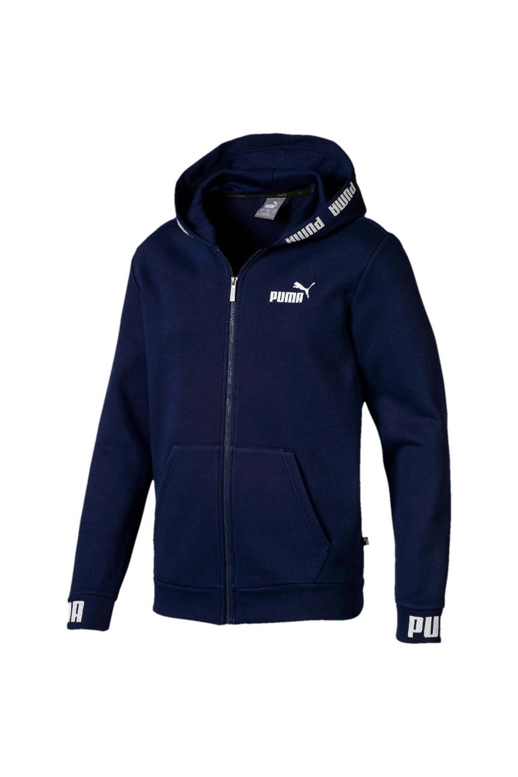 Puma vest donkerblauw, Donkerblauw/wit