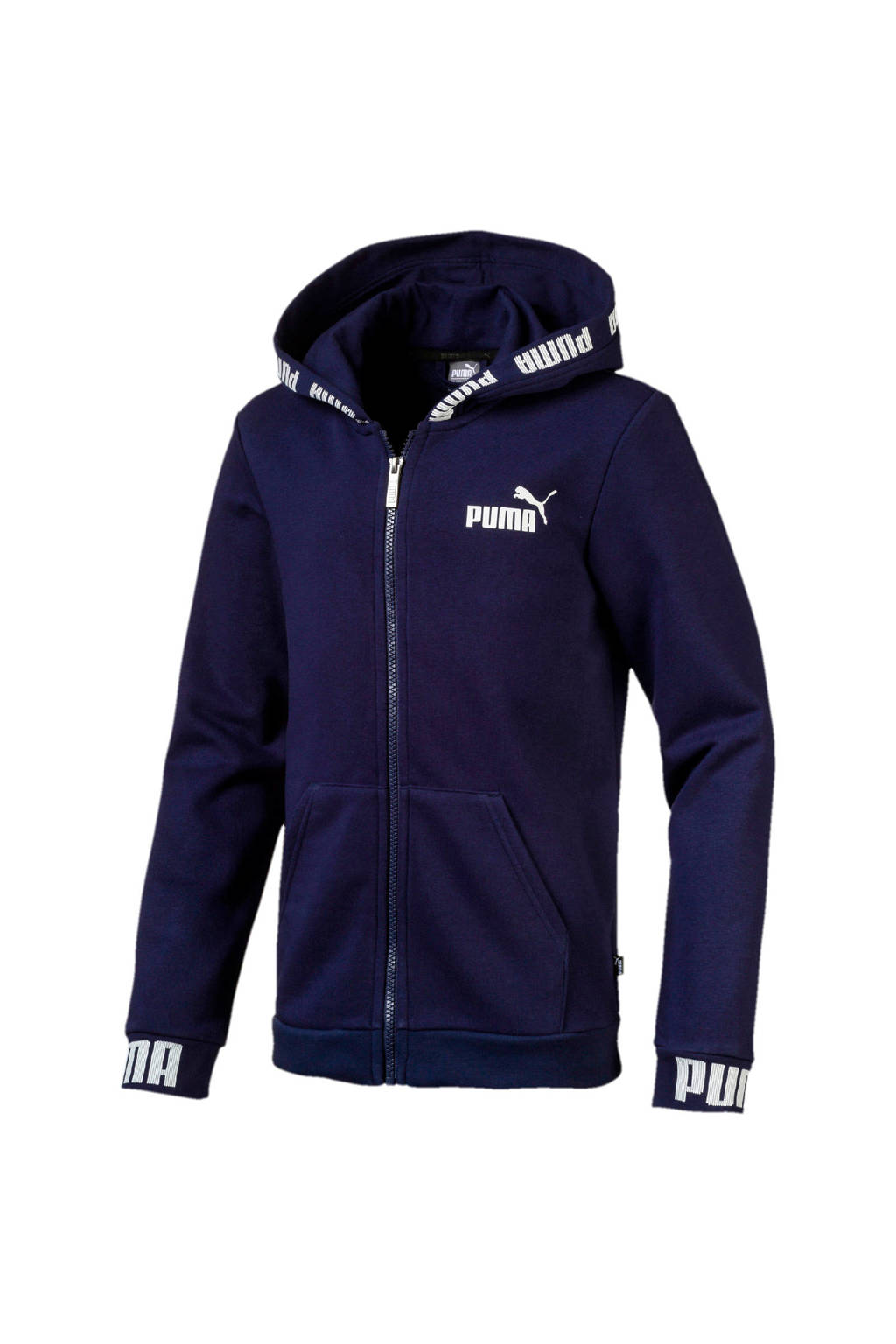Puma vest donkerblauw, Donkerblauw/wit