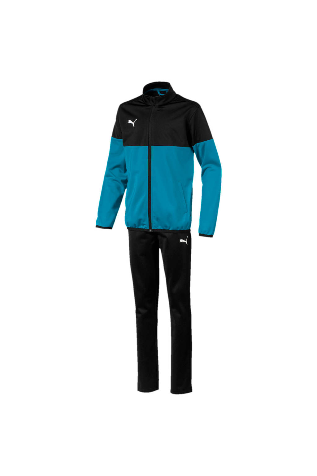Puma trainingspak zwart/blauw, Zwart/blauw