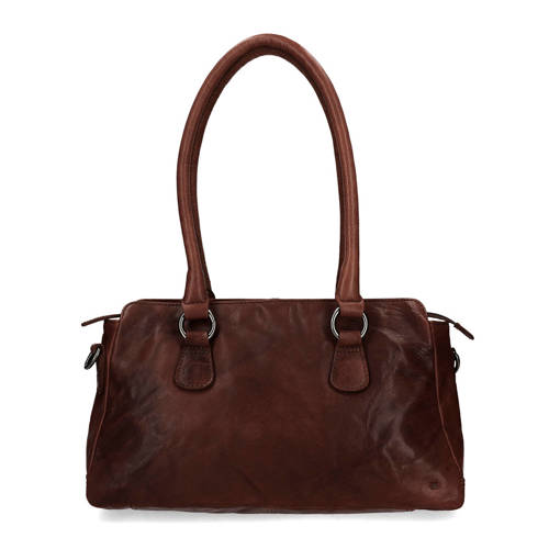 Manfield Leren Handtas Bruin manfield kopen in de aanbieding Manfield Leren Handtas Bruin manfield kopen in de aanbieding