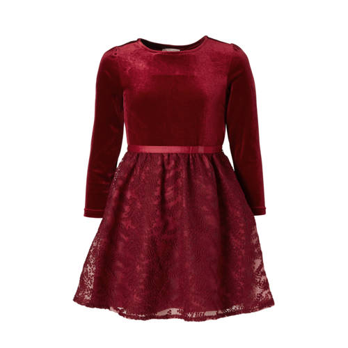 Ca Here There Jurk Met Fluweel Rood ca kopen in de aanbieding Ca Here There Jurk Met Fluweel Rood ca kopen in de aanbieding