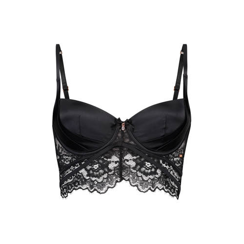 Hunkemoller Voorgevormde Longline Beugelbh Lavinia Zwart hunkemoller kopen in de aanbieding