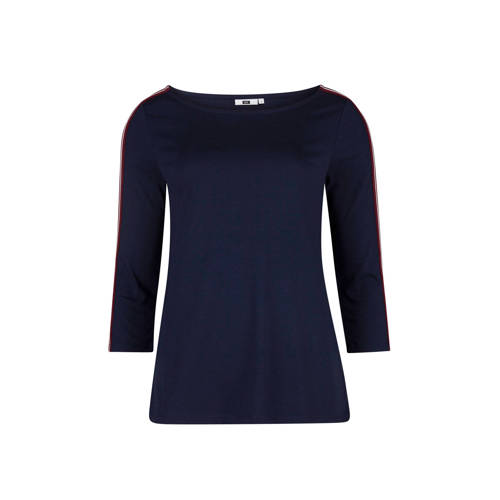 We Fashion T Shirt Met Zijstreep Donkerblauw we fashion kopen in de aanbieding