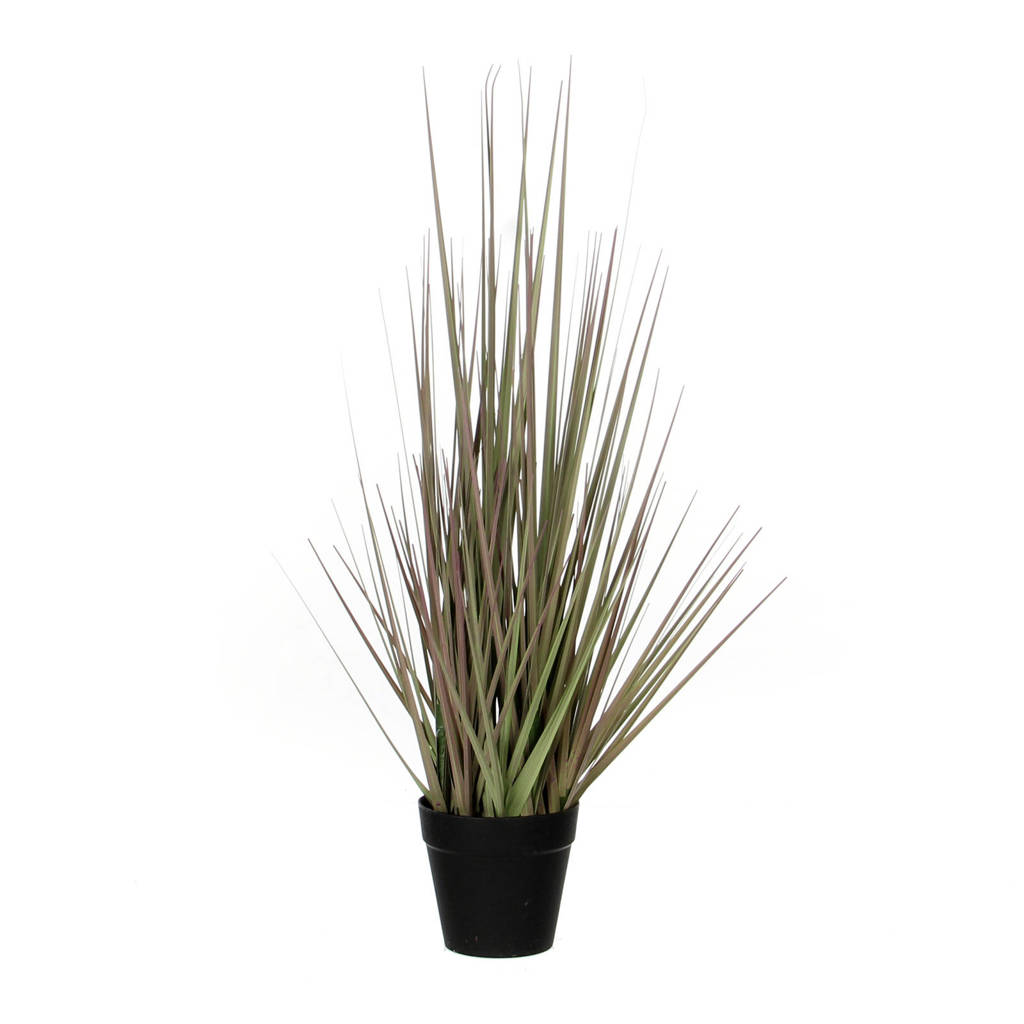 Mica kunstplant gras (h53 cm), Groen/paars/zwart