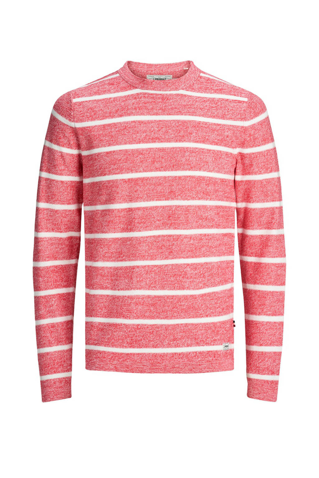 PRODUKT pullover met streep, Rood/wit