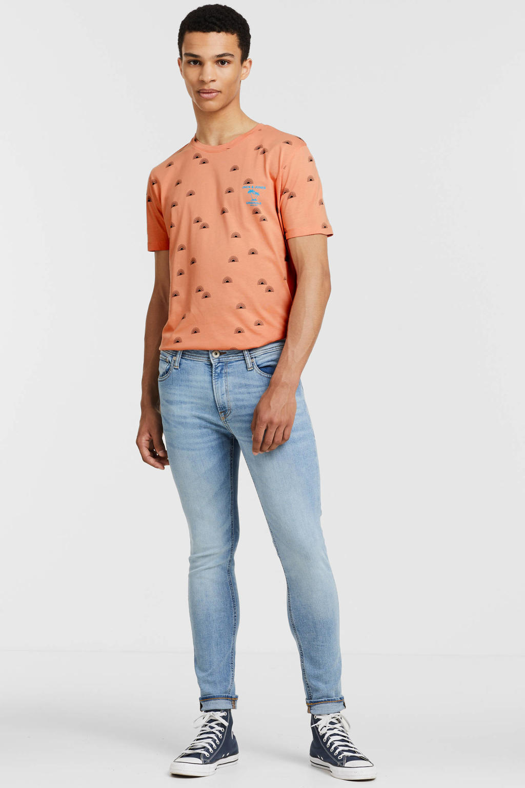 JACK & JONES JEANS INTELLIGENCE skinny jeans JJILIAM JJORIGINAL light denim