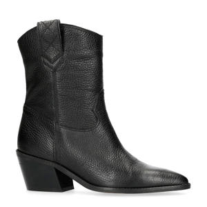 leren cowboylaarzen zwart