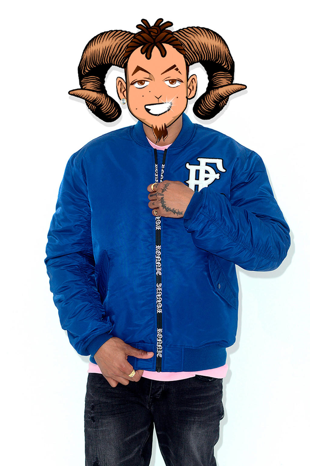 Coolcat Ronnie Flex bomberjack blauw