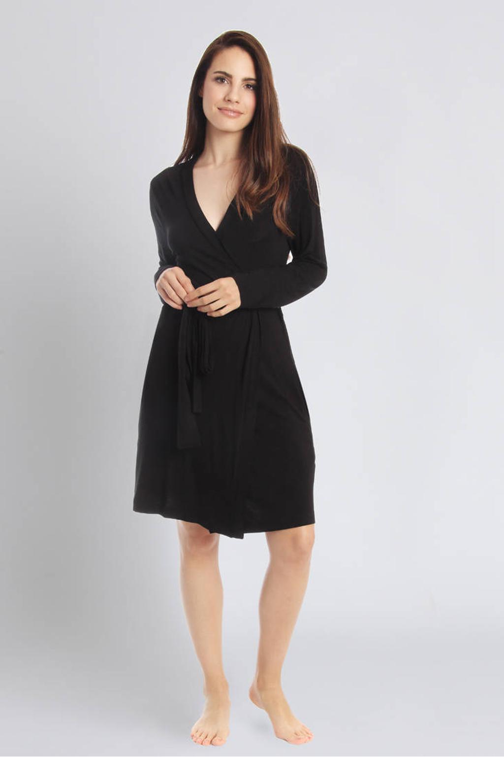 Sassa Mode badjas met viscose zwart