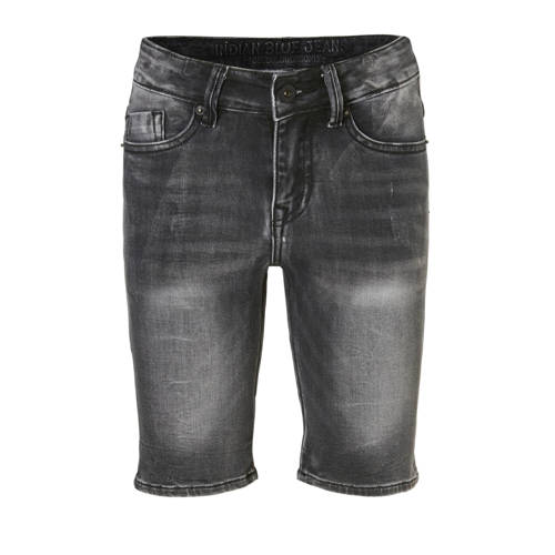 Indian Blue Jeans Slim Fit Jog Denim Bermuda Dann Zwart indian blue jeans kopen in de aanbieding