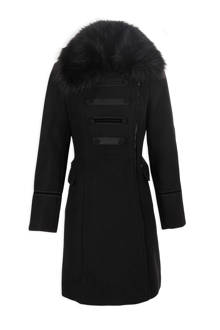 wollen coat zwart