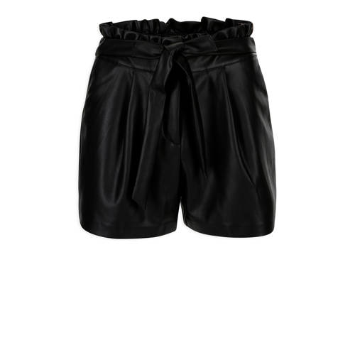 Morgan Imitatieleren Short Shiny Zwart morgan kopen in de aanbieding