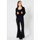 CoolCat high waist flared glitterbroek zwart